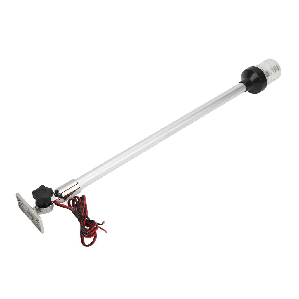 22in Boat Anchor Light 360 degrees All Round LED Stern Pole Light 316 Stainless Steel Base for Fishing Boats Yacht