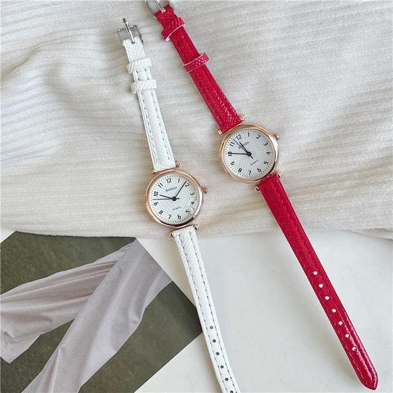 1 Piece/set of Fashionable Student Women's Watch, Women's Style, Simple Temperament, Retro Belt, Ins Style, Niche Quartz Watch