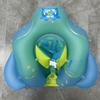 Sunshade Baby Inflatable Swim Seat with Raised Airbag and Anti-Rollover Design