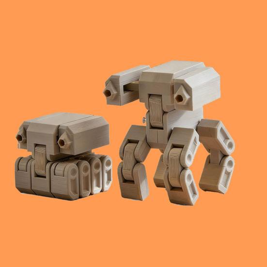 3D Printed Transforming Robot Toy Multi-Joint Movable Robot Fidget Toy Stress Relief Robot