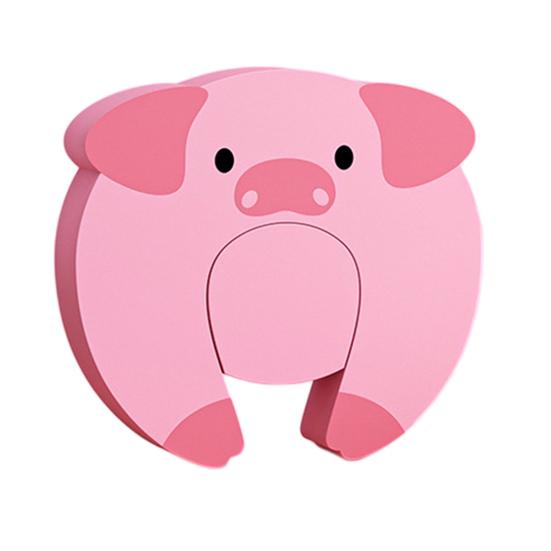 

Door Pinch Guard Cute Animal Designs Door Slam Stopper with Adhesive Shock Absorption Wall Protector Door Stopper for Baby Safety Little Pig