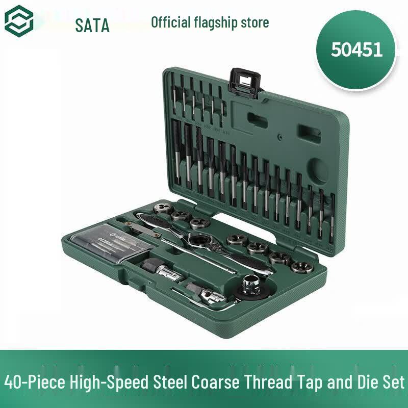 SATA 40-Piece High-Speed Steel Tap and Die Set