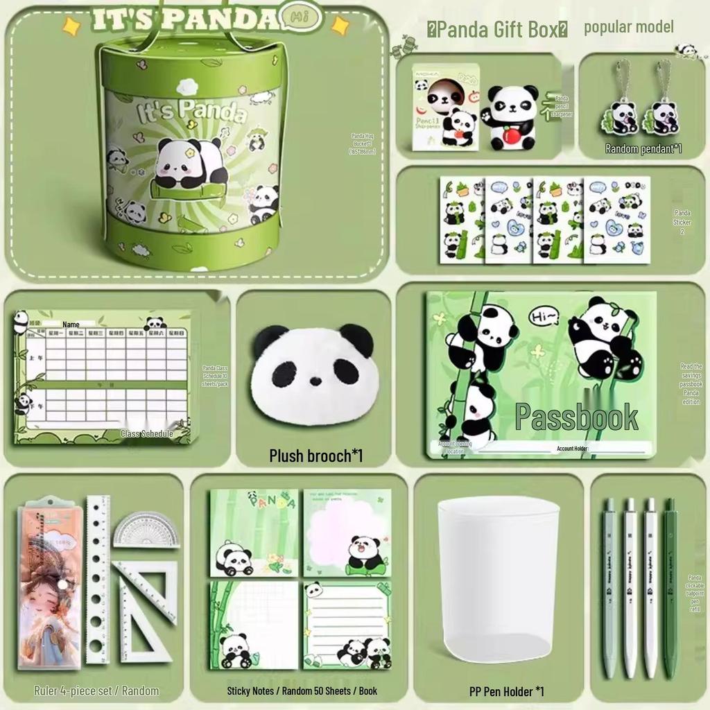 Panda Stationery Set: Creative Birthday Gift for Primary School Boys