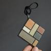 Mondrian Style Leather Handmade Bag Pendant Simple Personality Niche Art Women's Keychain