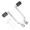 2 Pcs Chrome Heel Toe Shift Pegs Zinc Alloy Front Rear Shifter Lever Foot Pegs for Touring Trike