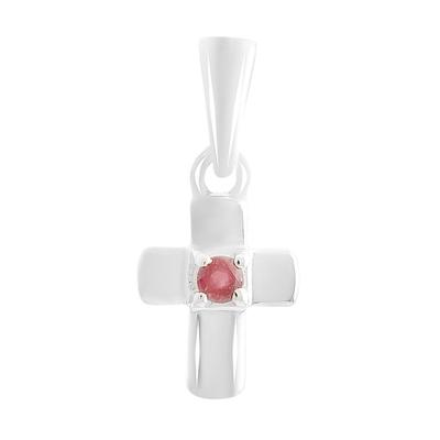Silberkreuz mit Rubin 0,069ct (2151692)