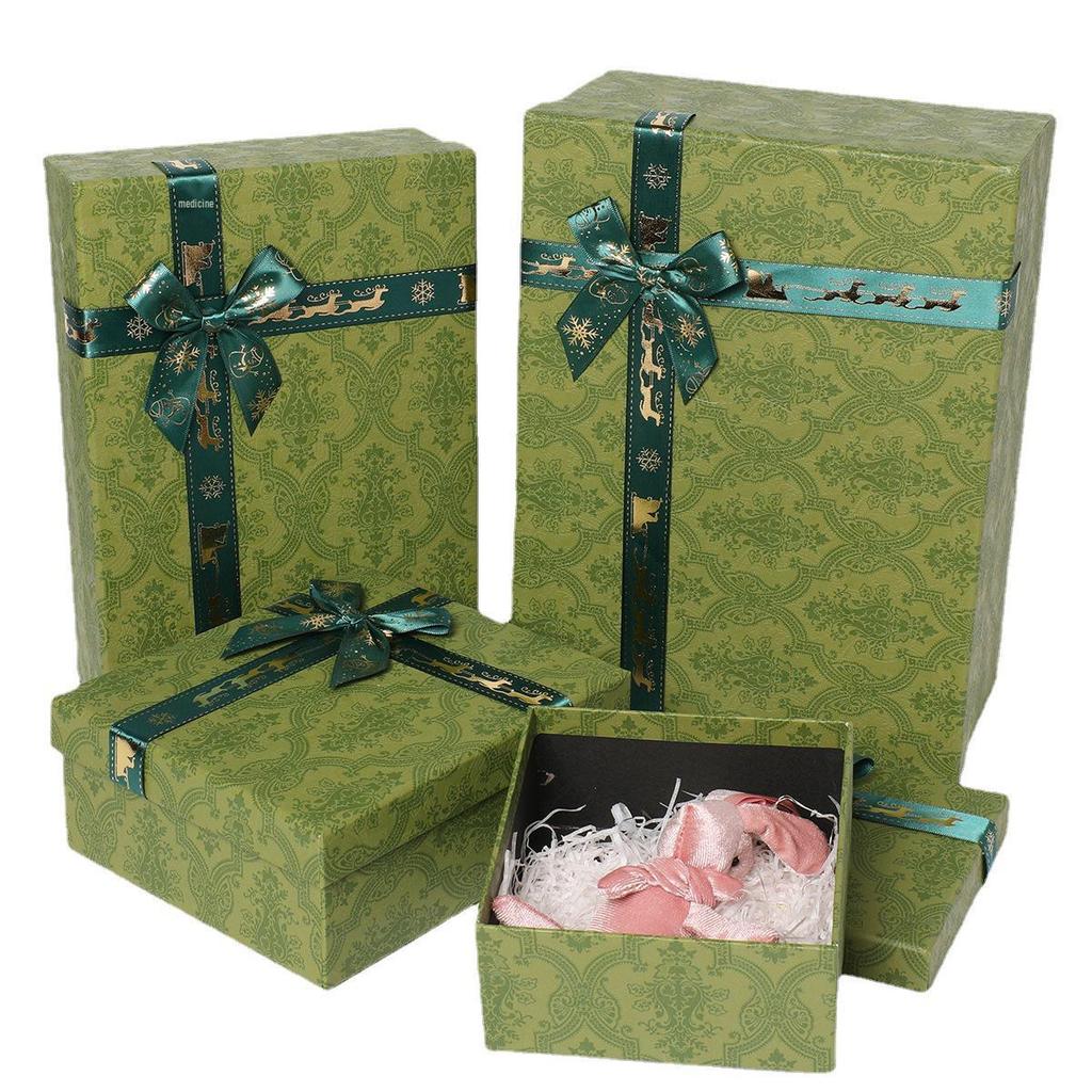 Large Red Gift Box with Ribbon Bow - Christmas or Birthday Scarf Box