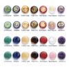7 Pcs Chakra Stones Set 18x18mm Natural Crystal Round Palm Stones Engraved Chakra Symbol Healing Reiki Meditation Crystal Set