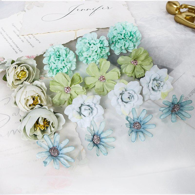 Rose Mixed Artificial Flowers Wedding Marriage Decoration Fake Flower for Home Room Decor DIY Crafts Gifts Garland Accessories