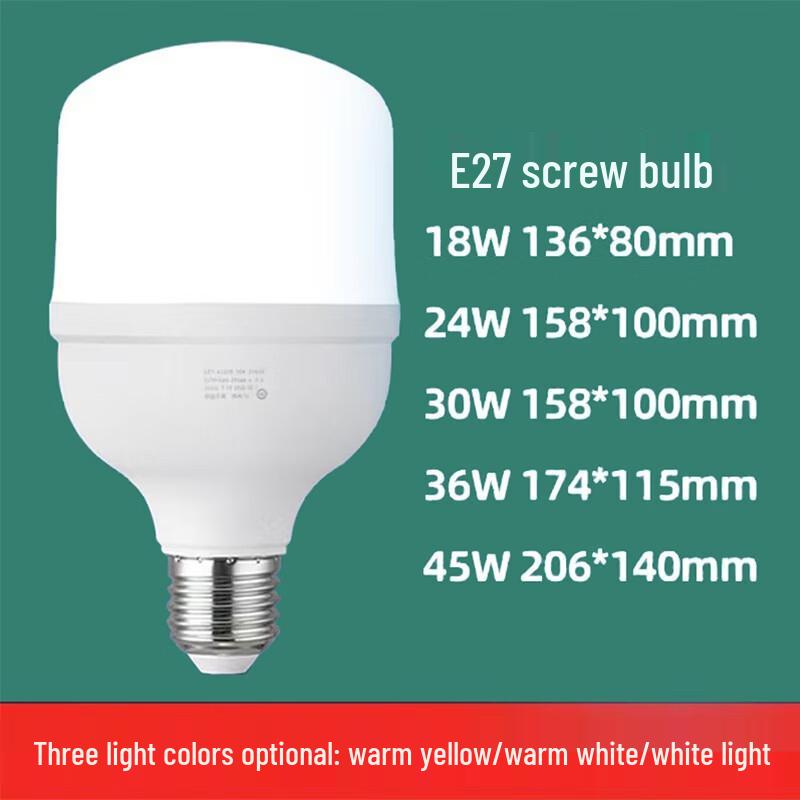 30W E27 Warm White LED Light Bulb