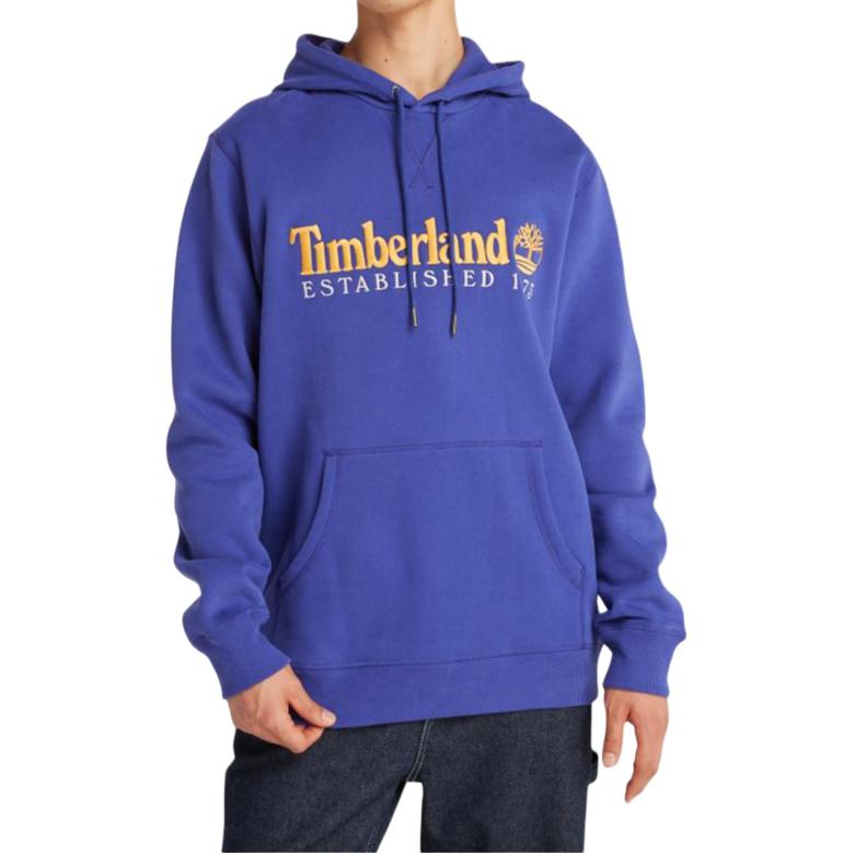Timberland 50th Anniversary Special Series Hooded Letter Long Sleeve Sweatshirt Unisex Sweatshirt Bright-Blue A2E2C-ED5