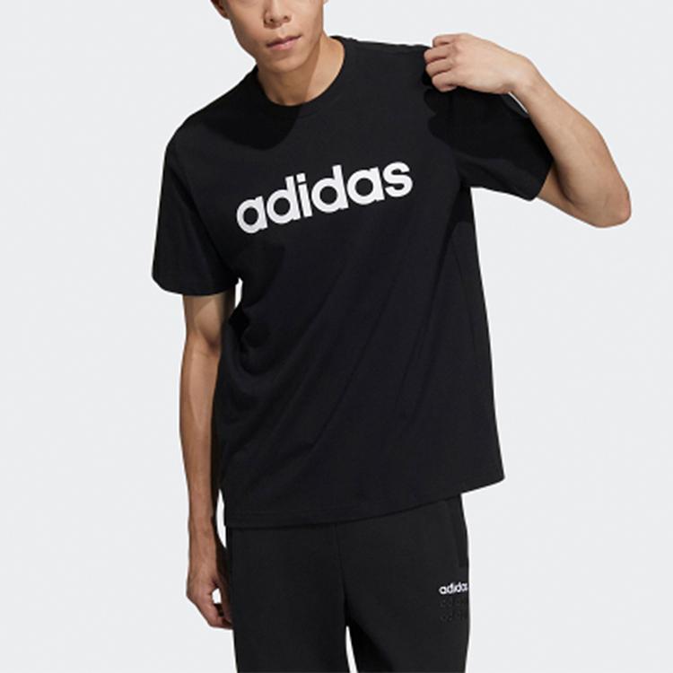 Adidas Neo CE Logo T1 Training Short Sleeve Crew Neck T-Shirt Men Tops Black GP4887