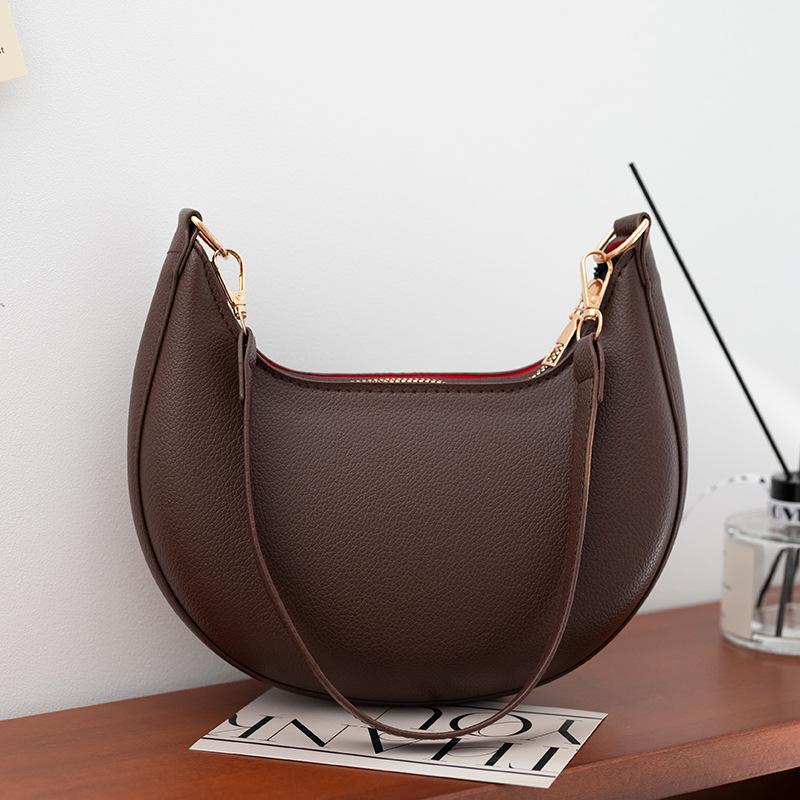 French Style Underarm Crescent Bag, Minimalist Unique Women Shoulder Bag Niche Commute Handbag