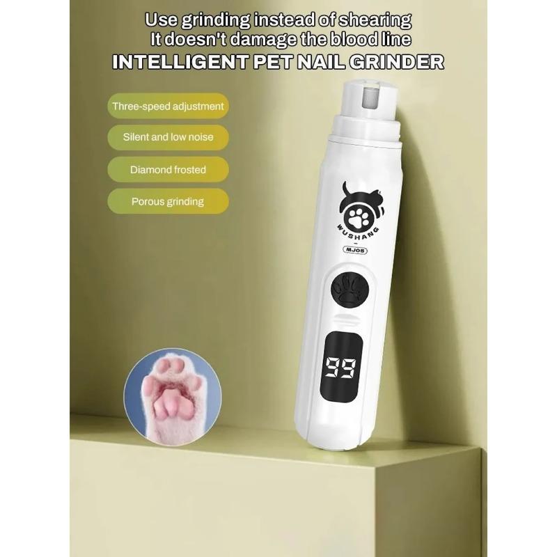 Neue USB-Aufladung Elektrische Hunde-Nagelschere LED-Licht Polierscheibe Hunde-Nagelschleifer Haustier-Nagelpflege Katzenpfotenpflege