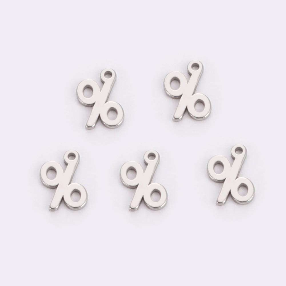 Teamer Stainless Steel Charms DIY Jewelry Making Question Mark At Dollar Sign Mini Charms Bracelet Necklace Handmade Accessories