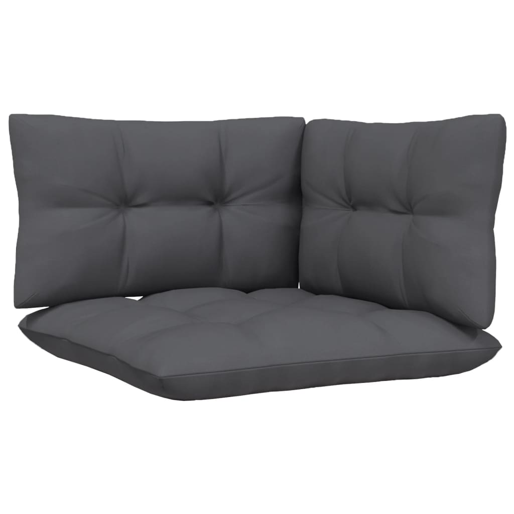 Vidaxl 2-Seater Garden Sofa with Anthracite Cushions, Pine