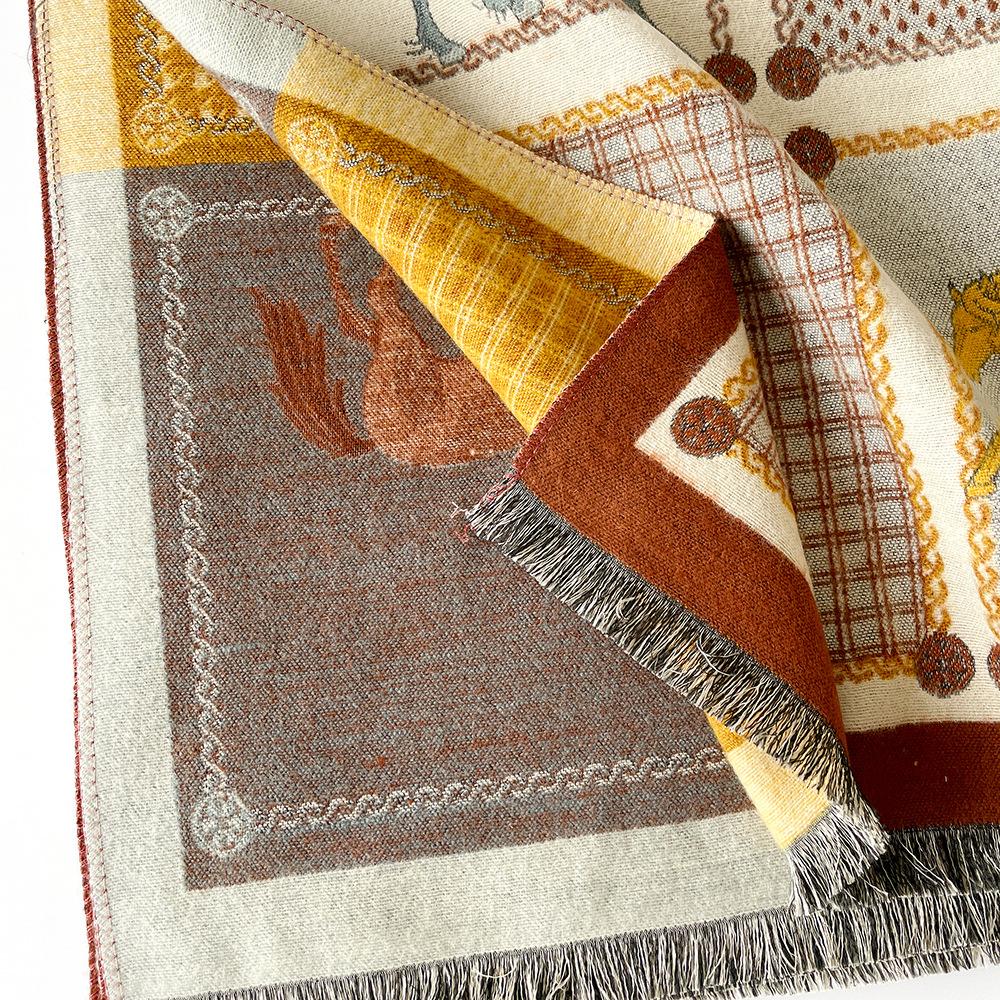 Fashion style big shawl autumn and winter women wool scarf warm shawl simple versatile thickened scarf