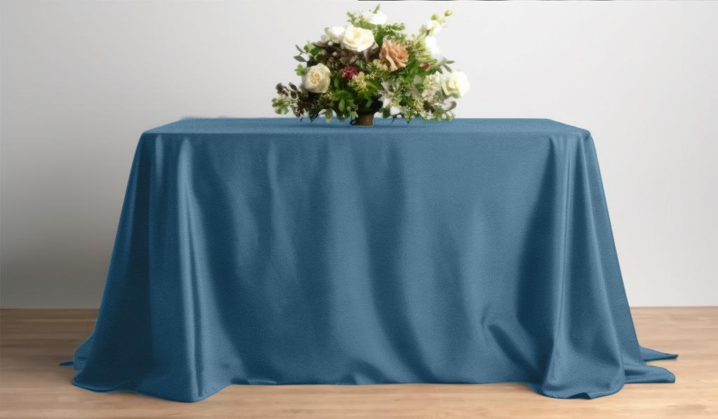 Matte Velvet Tablecloth Blue For Table 230X230Cm