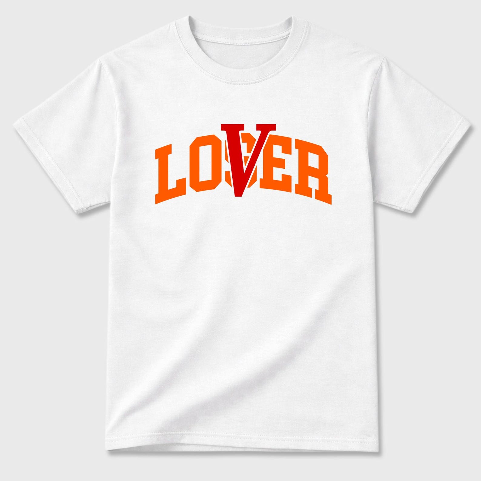 Varsity Loser Lover graphic tee. Streetwear Brand Graphic T-Shirt. AJ3 Orange Citrus S