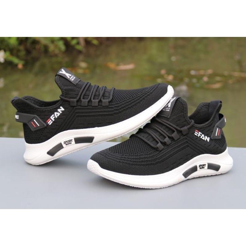Men's Shoes, New Summer Breathable Casual Sneakers, Korean Style Trendy Versatile Mesh Running Shoes for Men