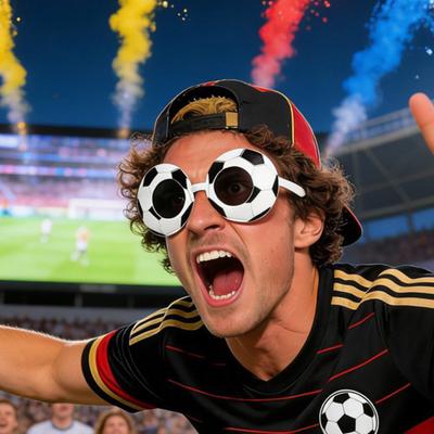 Yousheng Football Party Glasses Decorative Lightweight Glasses Funny Eye-Catching Styling Party Supplies for Soccer