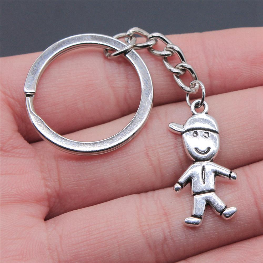 28mm Key Ring Couple Heart Love Minimalist Jewelry Components QY016
