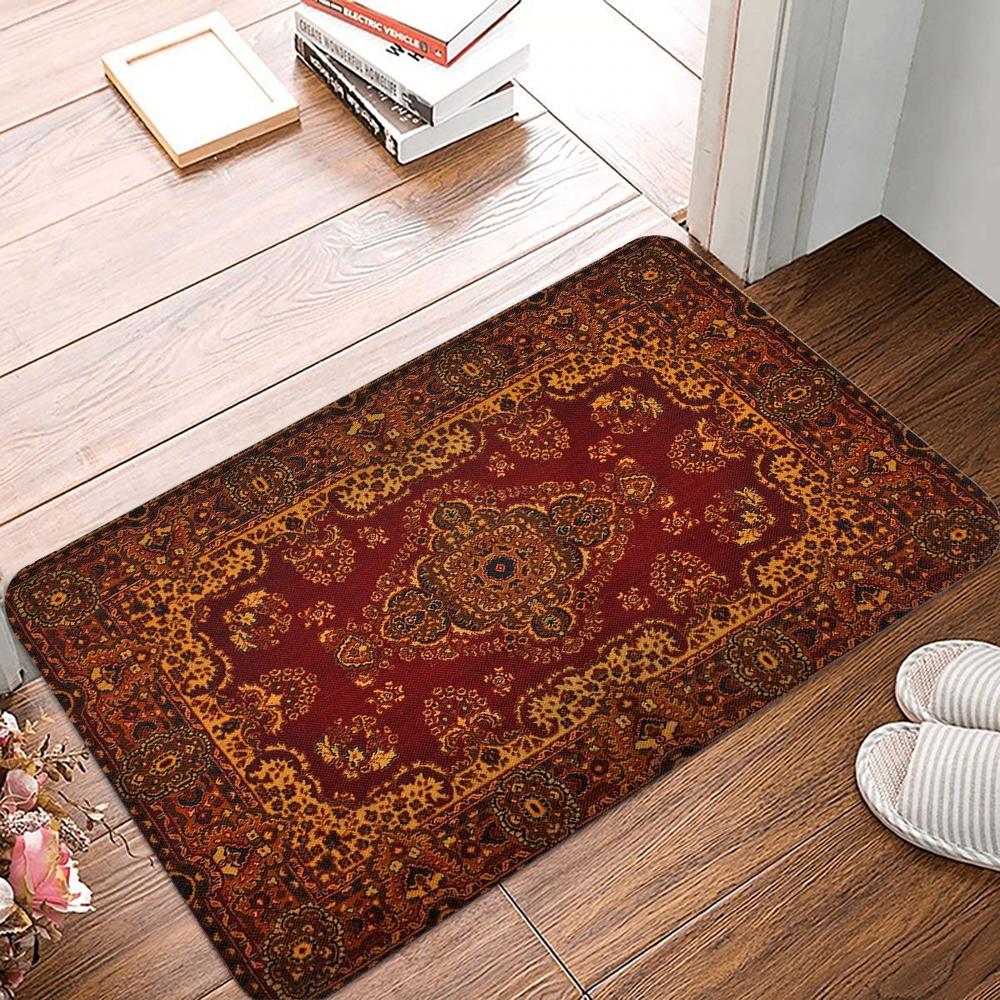 Vintage Boho Themed Doormat Non-Slip Bedroom Kitchen Bathroom Entracne Rugs Living Room Washable Carpet