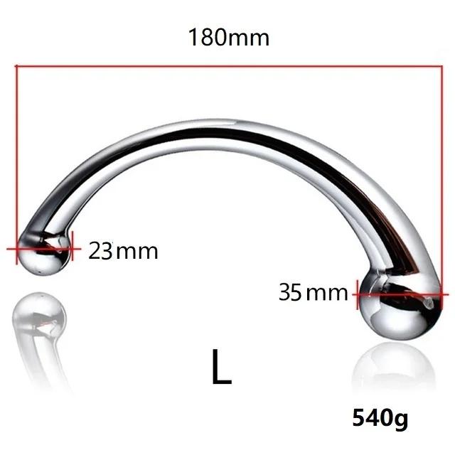 Stainless Steel Double Large Butt Plug Fake Dildo G Spot Metal Anal Beads Plug P-spot Prostate Massager Stick Vaginal Sex Toy