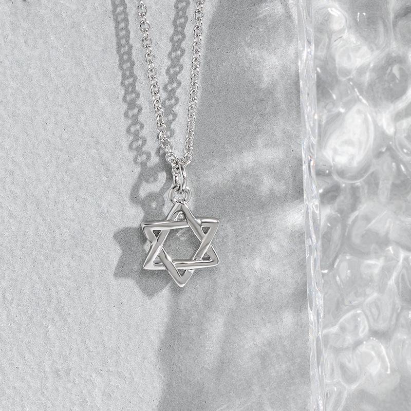 Hexagram Pendant Necklace: Elegant, High-End, Versatile European  American Style