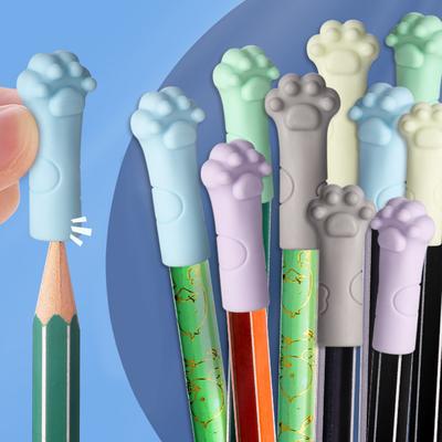 20pcs Cartoon Pencil Tip Protector,Kawaii Wipe Clean Rubber Eraser Cute Pen Topper Cap,Pencil Case,School Office Supplies