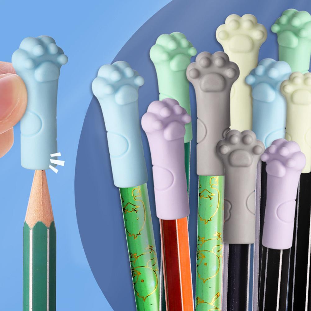 20 Stück Cartoon Bleistiftspitzenschutz, Kawaii Abwischbarer Radiergummi, Niedliche Stiftaufsätze, Federmäppchen, Schulbürobedarf