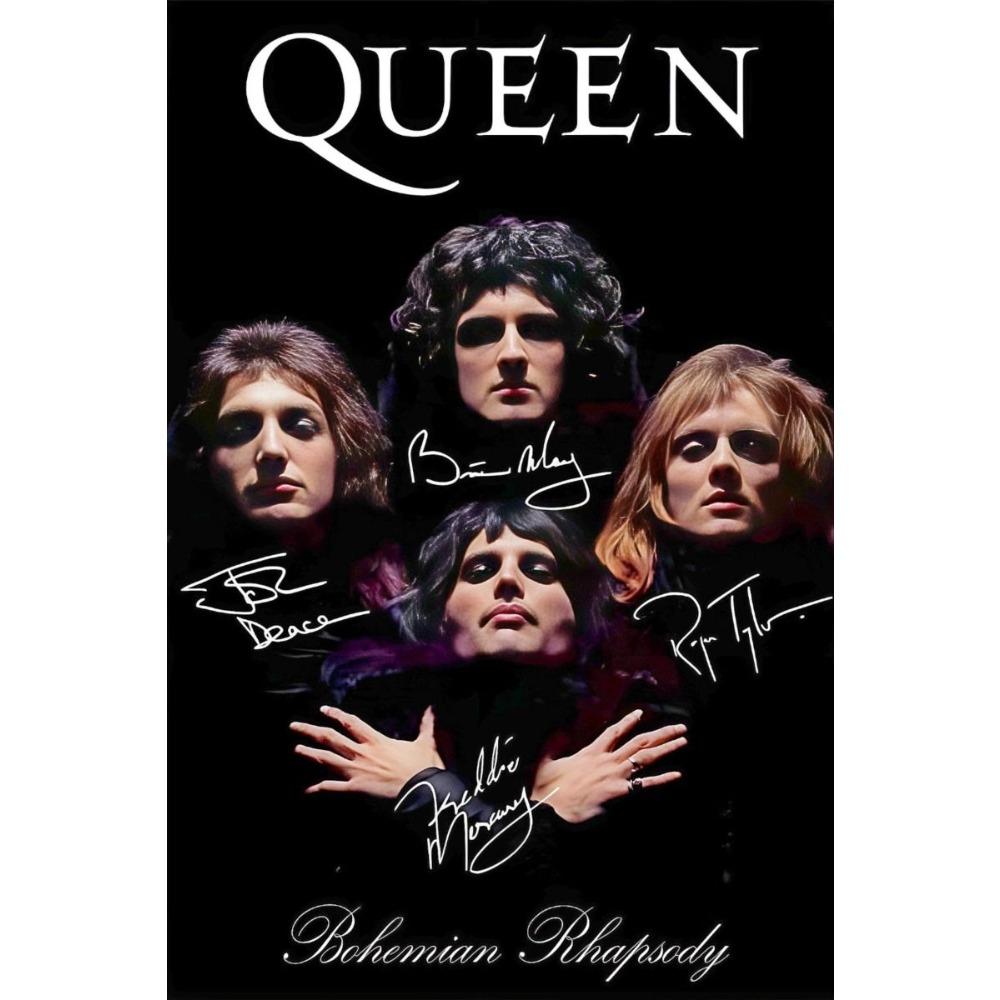 Metal Queen Band Wall Decor, Handmade 3D Tin Art for Living Room Bedroom Music Studio