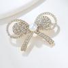 Fashion Shiny Bow Pearl Brooch Alloy Pins Female Apparel Accessories Exquisite Ethnic Style Hypoallergenic Luxury Enamel Brooch Long-Lasting Color