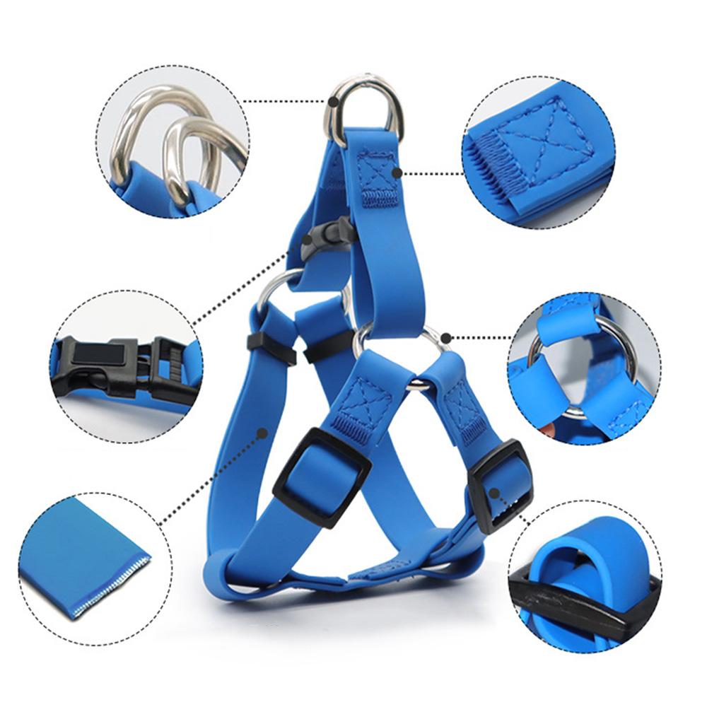 PVC Dog Harness Vest Outdoor Pet Harness Chest Strap for Small Medium Large Dog Waterproof