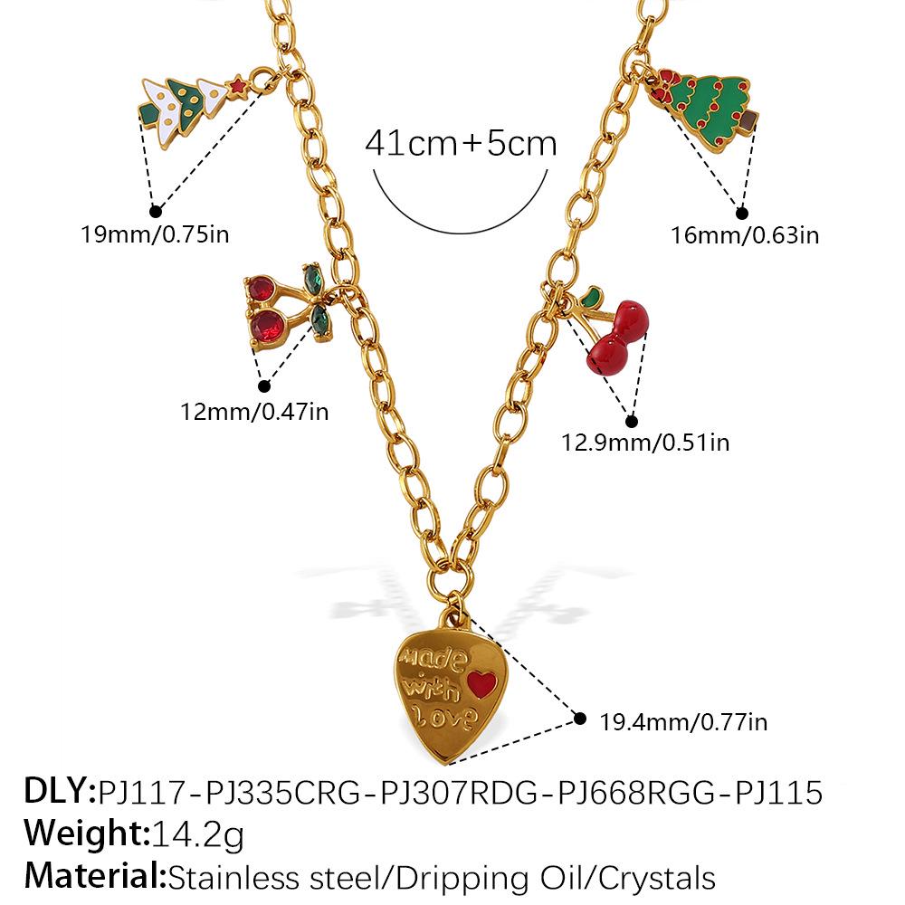 

Colorful Dopamine Tassel Pendant Necklace - Versatile European & American Christmas Series