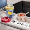 Double Wall Salad Cup Portable Leak Proof Oat Container With Fork&Handle Drain Fruit Cup Cute Breakfast Cup For Student