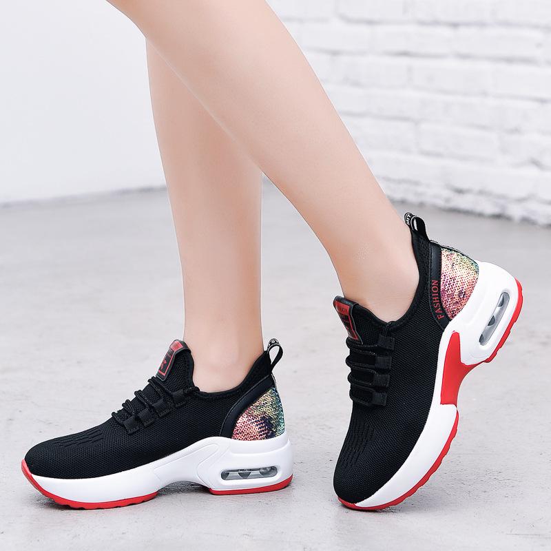 Women s Outdoor Ghost Step Dance Shoes: Fashionable, Thick-Soled, Fly-Knit Mesh, New Style for Square Dance 35