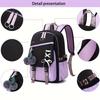 Teenagers Cute Schoolbag Shoulder Backpack Nylon Fabric Girls, Large Capacity Splash-Proof