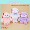 Plush Bunny Toy With Polyester Fiber Filling For Gift And Home Decor
