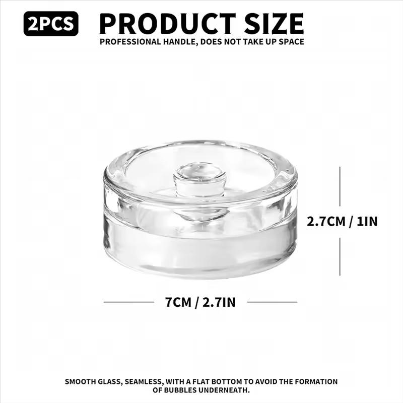 1/2 Pack Glass Fermentation Weight, Easy Grip Pickling Glass Weight for Home Brewing, Pickling, Fermented Fruits, Sauerkraut