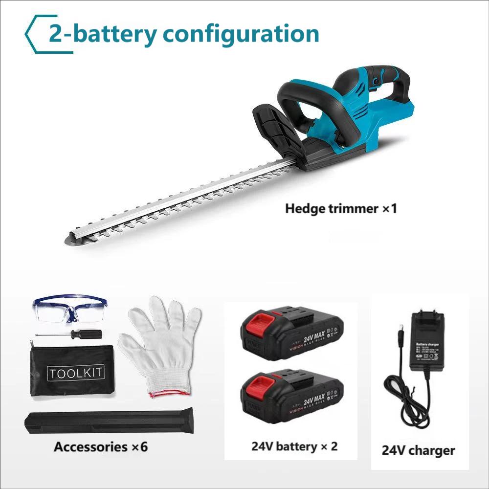 2000W 15000RPM Electric Hedge Trimmer Cordless Lawn Mower Hedge Pruner Trimmer Garden Power Tool For Makita Battery Pin