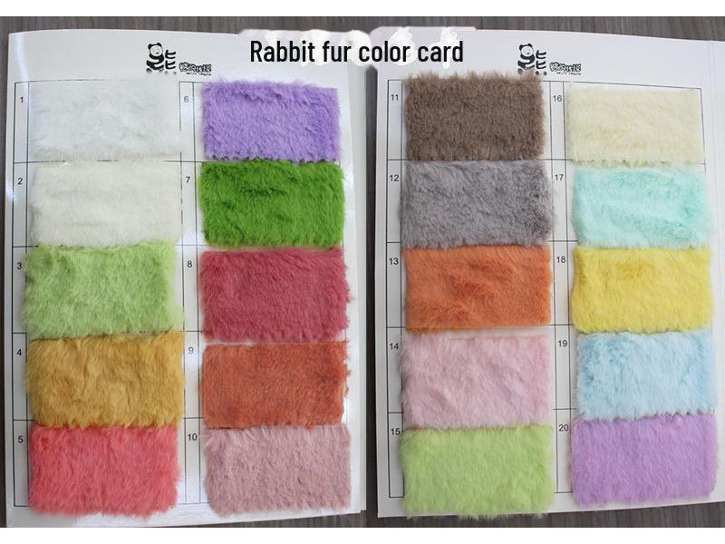 600g Rabbit Fur Plush Toy Gloves & Accessories Set: Sleeves, Hat, Hot Water Bottle, Luggage Charms