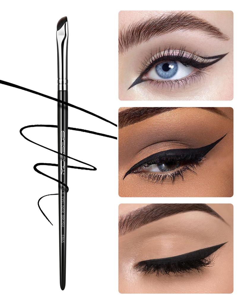 EIGSHOW Eyeliner Precision Eyebrow Sickle-Shaped Brush, Brush, Beginner-Friendly (E865)