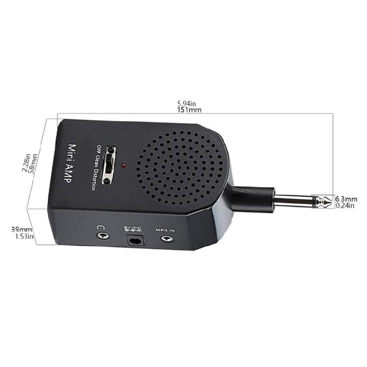 Professional Electric Guitar Amplifier Light Weight Pocket Amplifier With Big Speaker Clean & Distortion Effects