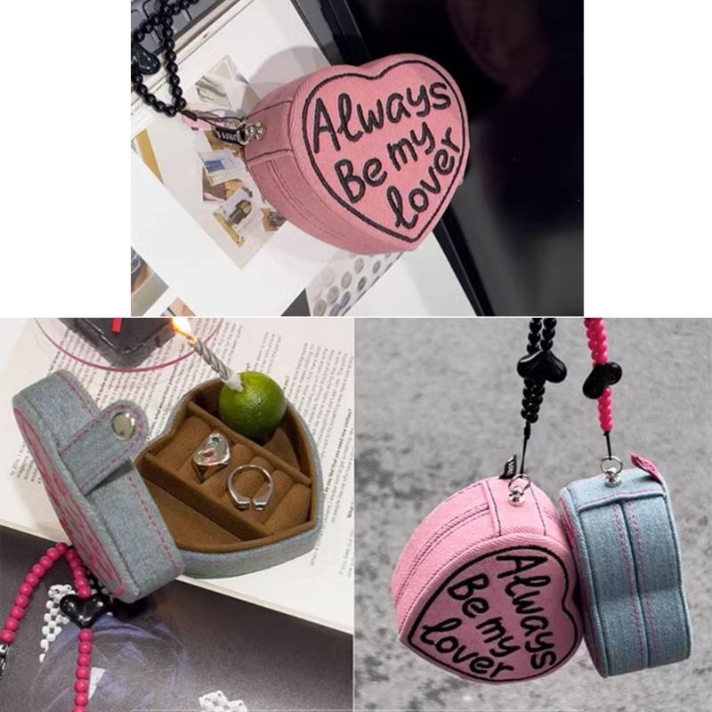 Portable Jewelry Organizers Heart Cake Shaped Jewelry Case Vintage Style Jewelry Box Gift for Collectors and Travelers