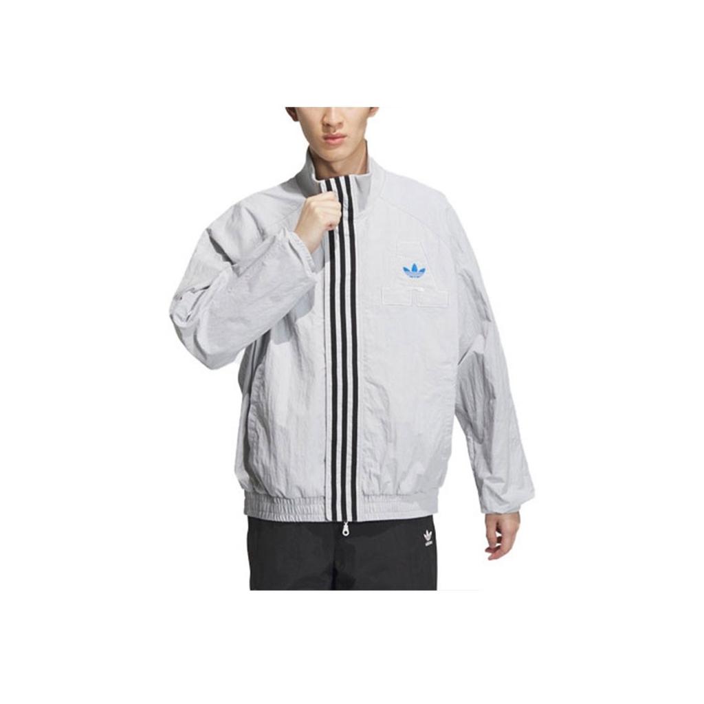 adidas Rifta Sport Windbreaker Jacke Hellgrau Herren Streetwear IU4846