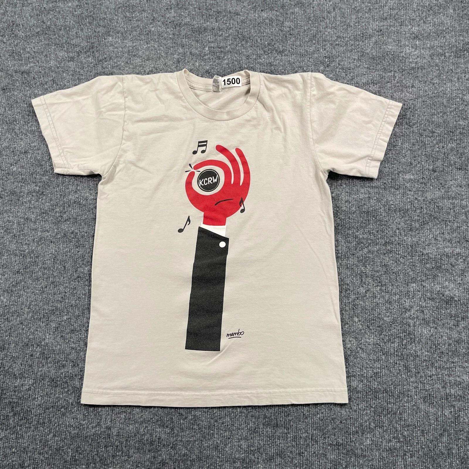 KCRW 89.9 Santa Monica Radio Art Shirt Small 17x24 Beige (Los Angeles) S