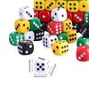 50Pcs 16mm 0.63In Digital Dices Kit 6 Sided Acrylic Dice Children Puzzle Board Game Dices Toy Round Corner KTV Bar Dices