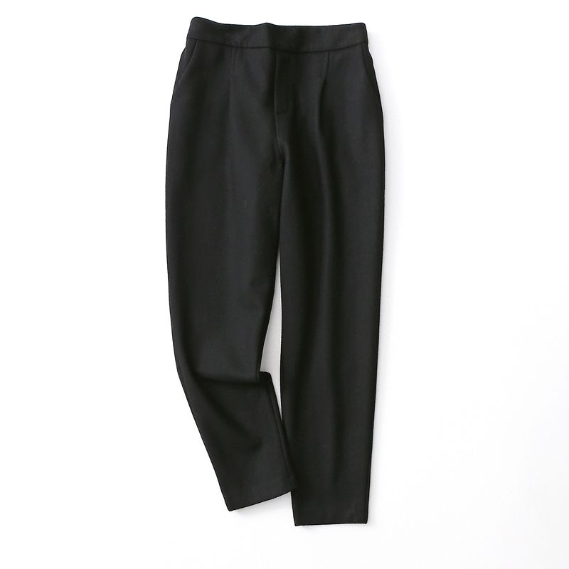 Shopkeeper Recommend! Counter Order Minimalist Easy to Match 50% Wool Harem Pants for Women Fall and Winter Woolen Tapered Pants Pants