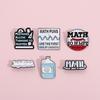 Versatile Alloy Brooch With Geometric Shapes And English Letters For Casual And Use Gift